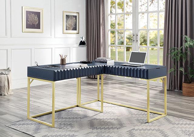 FREIBURG Corner Desk, Antique Blue - Image 3