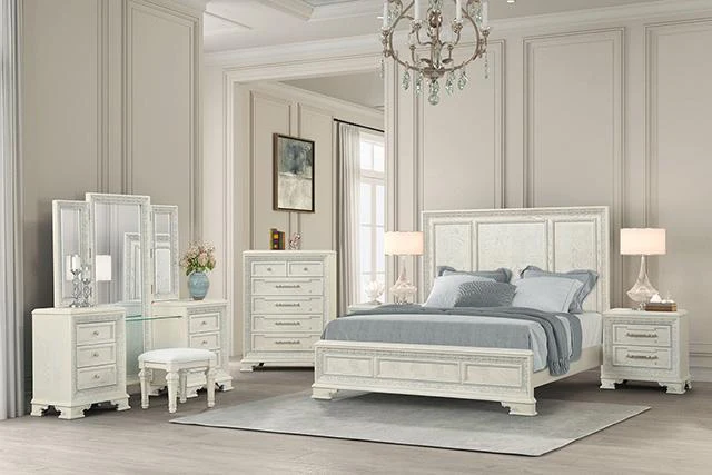 Stella Mia 4 Pc 5 Pc Queen Bedroom Set White - Image 21