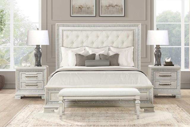 Stella Mia 4 Pc 5 Pc Queen Bedroom Set White - Image 31