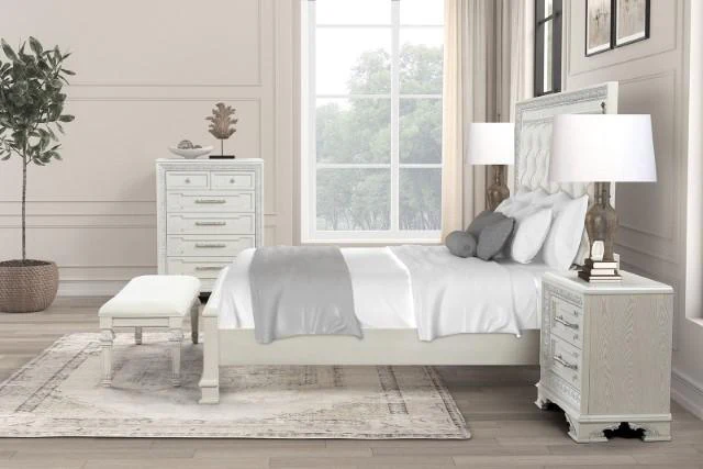 Stella Mia 4 Pc 5 Pc Queen Bedroom Set White - Image 32